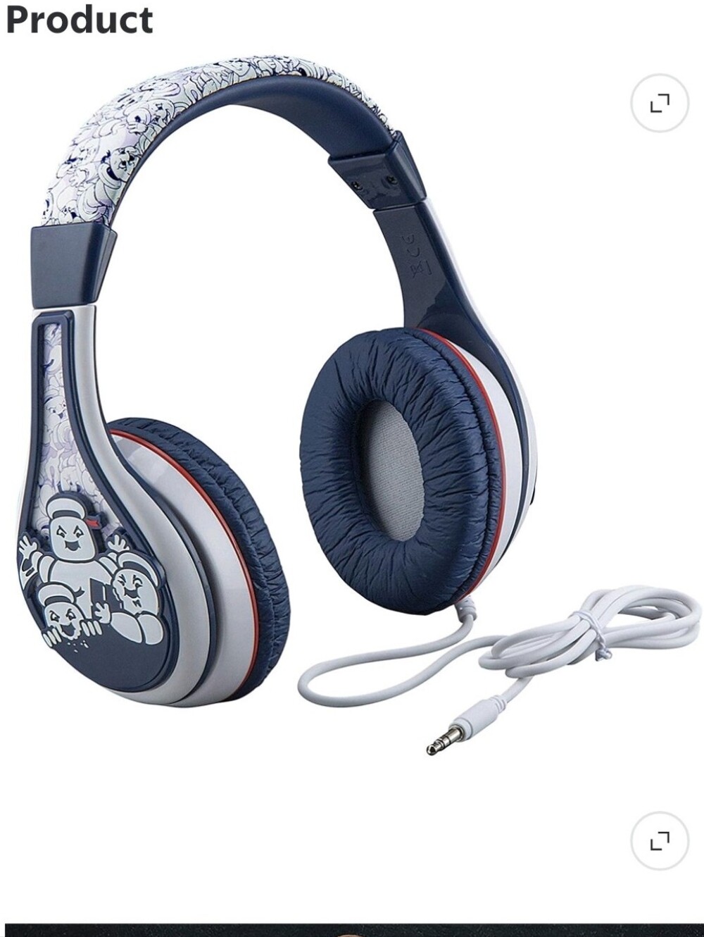 eKids Ghostbusters Kids Headphones Stay Puft Marshmallow Man